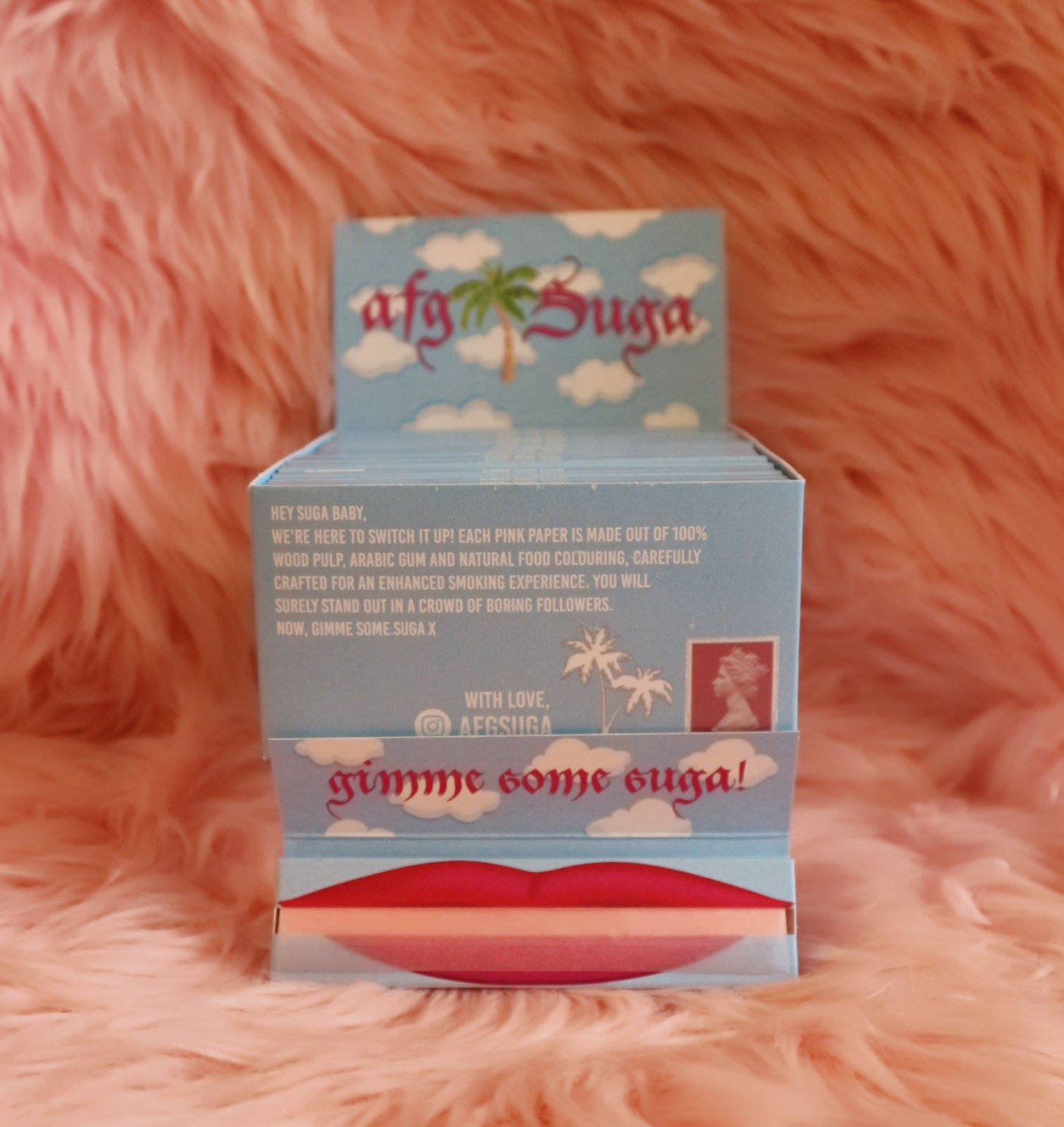 005: Wholesale Afg Suga OG Pink Rolling Paper Box of 40